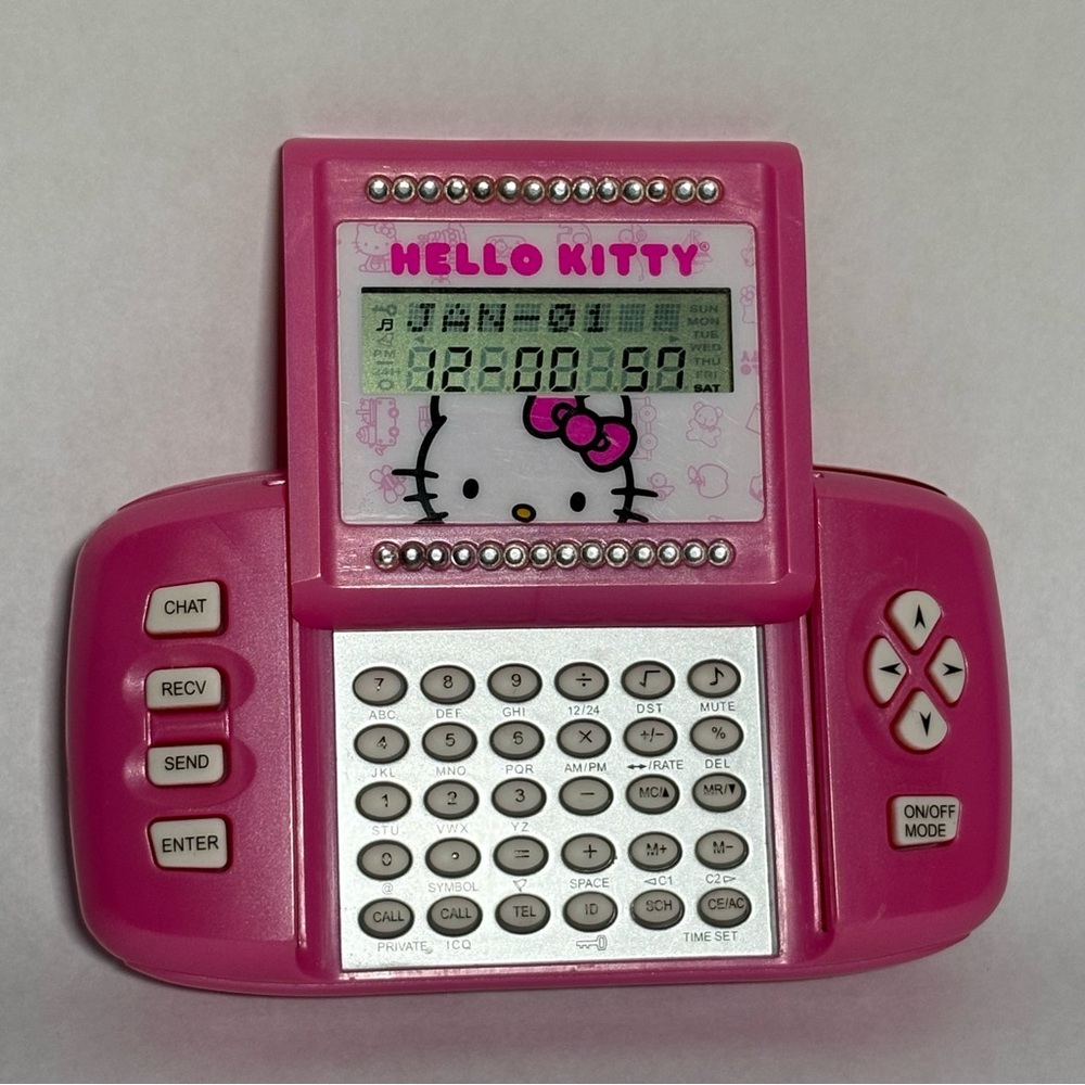 💖 Hello Kitty Pink Electronic Organizer SMS Text Messenger  Toy Sanrio 2011